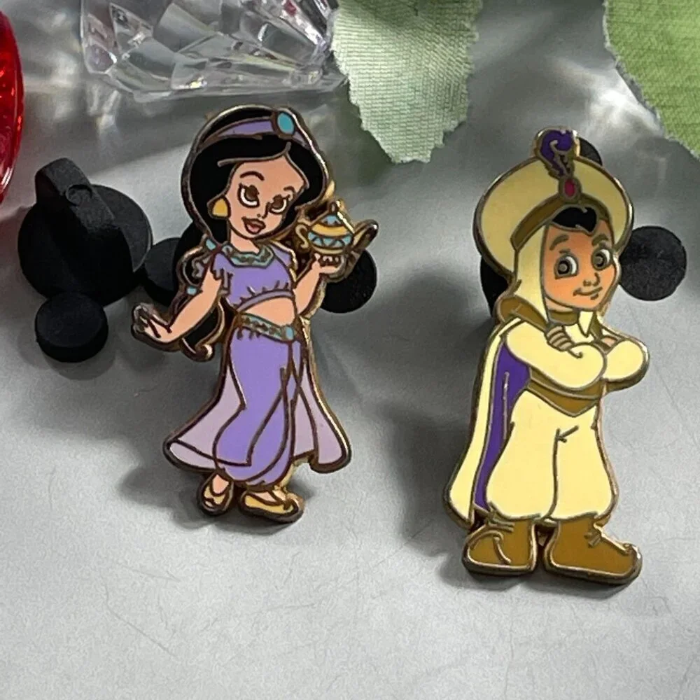 Disney Aladdin Jasmine Trading Pin Prince Ali Lapel Pin Princess Brooch Jewelry